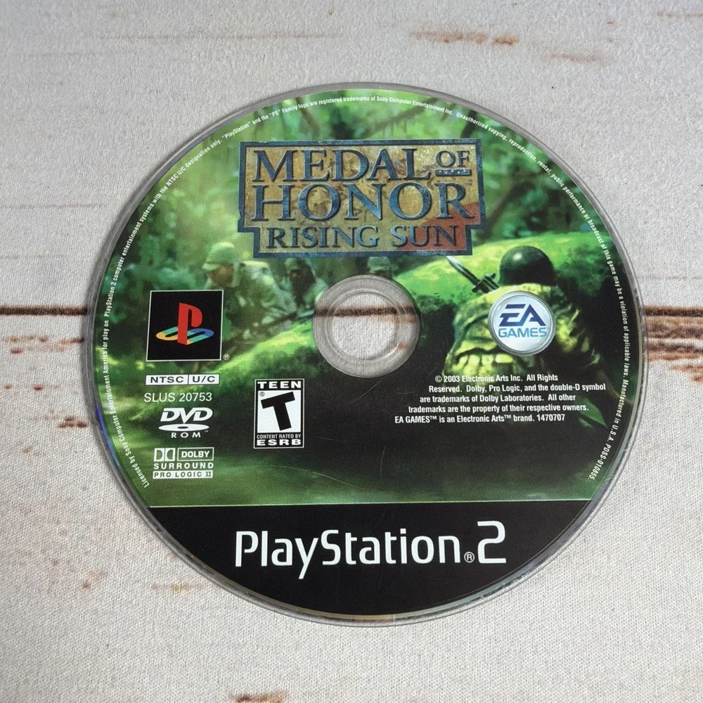 Medal of Honor Rising Sun PS2 Replacement Game Disc Only Resurfaced Used